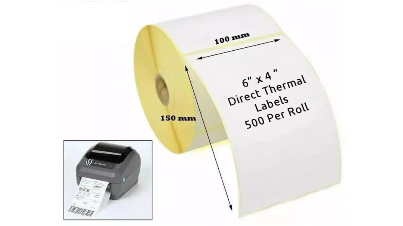 4x6 inch Zebra Labels - Thermal Courier Labels - 500 Labels per roll 4x6 inch Zebra Labels - Thermal Courier Labels - 500 Labels per roll